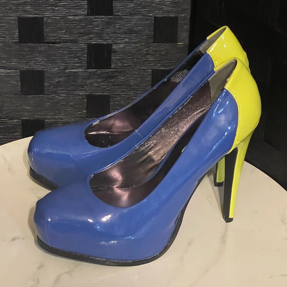 Simply Vera Vera Wang High Platform 5" High Heels Blue/Green Women's- Size 6M - Picture 3 of 13